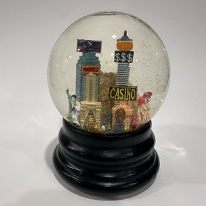 Saks Fifth Avenue Las Vegas Snow Globe w/ “Luck Be A Lady” Chime